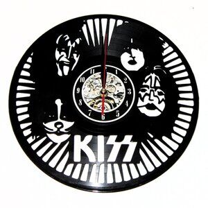 KISS Rock Band Laser Cut Record Vinyl Wall Clock